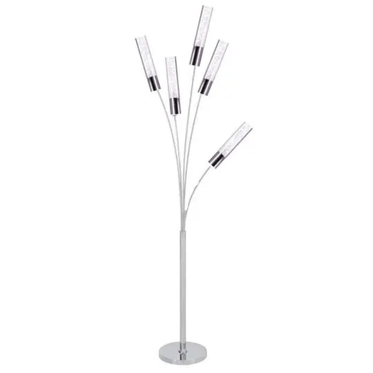 5 Crystal Cylinders Floor Lamp  Warm Home View