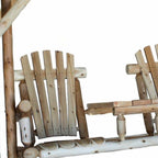 87" Natural Solid Wood Swing Chair  Warm Home View