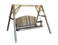 87" Natural Solid Wood Swing Chair  Warm Home View