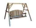 87" Natural Solid Wood Swing Chair  Warm Home View