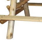 70" Natural Solid Wood Outdoor Picnic Table  Warm Home View