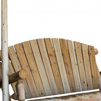 71" X 24" X 47"  Natural Wood Porch Swing  Warm Home View