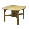 47" Natural Square Solid Wood Outdoor Dining Table  Warm Home View