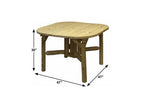 47" Natural Square Solid Wood Outdoor Dining Table  Warm Home View