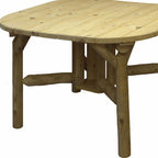 47" Natural Square Solid Wood Outdoor Dining Table  Warm Home View
