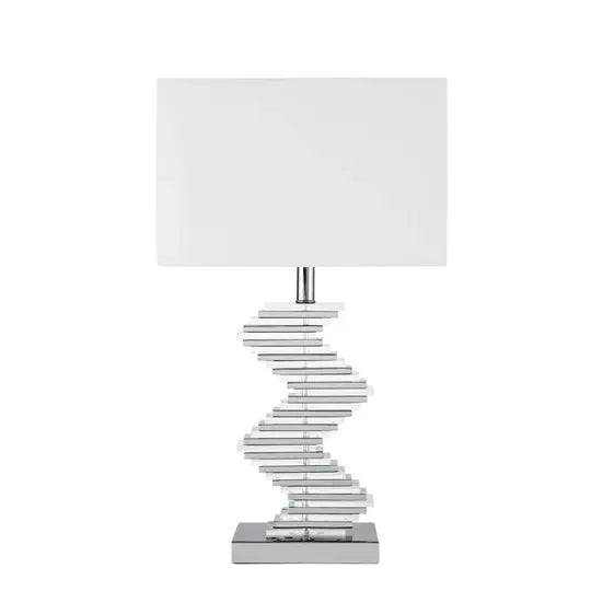Crystal Two Tone Paved Table Lamp // 1 Light  Warm Home View