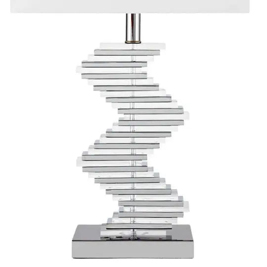 Crystal Two Tone Paved Table Lamp // 1 Light  Warm Home View