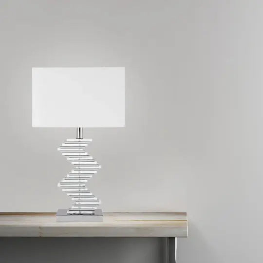 Crystal Two Tone Paved Table Lamp // 1 Light  Warm Home View