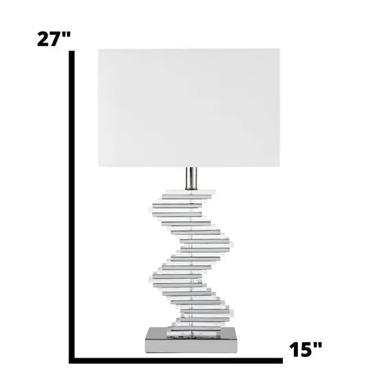 Crystal Two Tone Paved Table Lamp // 1 Light  Warm Home View