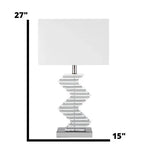 Crystal Two Tone Paved Table Lamp // 1 Light  Warm Home View