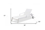 Set Of 2 White Modern Aluminum Chaise Lounges  Warm Home View