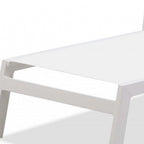 Set Of 2 White Modern Aluminum Chaise Lounges  Warm Home View