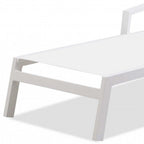 Set Of 2 White Modern Aluminum Chaise Lounges  Warm Home View