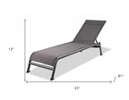 Set of Two 23" Taupe Metal Outdoor Chaise Lounge  Warm Home View
