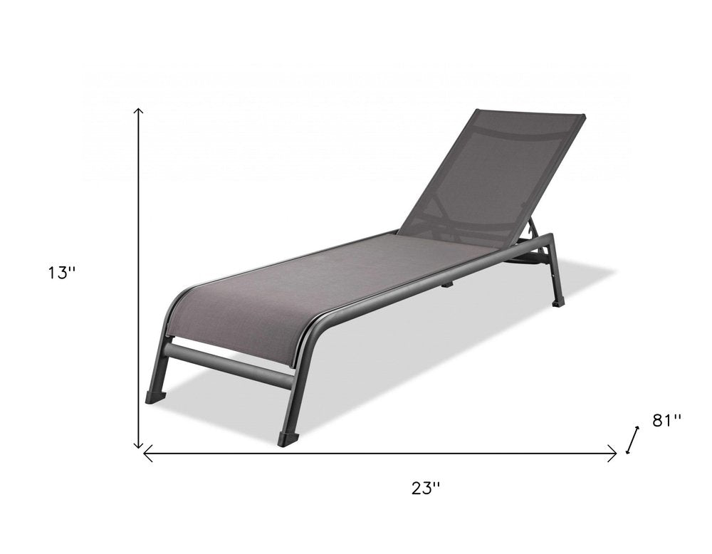 Set of Two 23" Taupe Metal Outdoor Chaise Lounge  Warm Home View