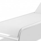 Set of Two 23" White and Chrome Indoor Outdoor Chaise Lounge  Warm Home View