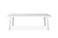 87" White Aluminum Outdoor Dining Table  Warm Home View