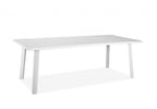 87" White Aluminum Outdoor Dining Table  Warm Home View