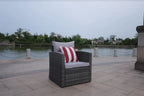 6-Piece Outdoor Metal Sofa Seating Group - Brown Frame with Premium Weather-Resistant Cushions  Warm Home View