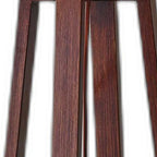 Walnut Wood Finish Linen Fabric Shade Table Lamp  Warm Home View