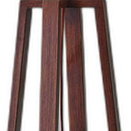 Walnut Wood Finish Linen Fabric Shade Table Lamp  Warm Home View