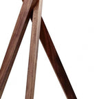 Tripod Leg Walnut Wood Table Lamp  Warm Home View