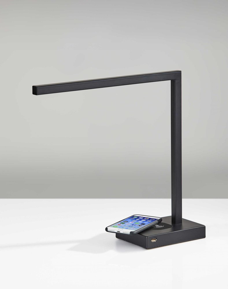 Slender Bar Black Metal Led Charging Desk Light  Warm Home View