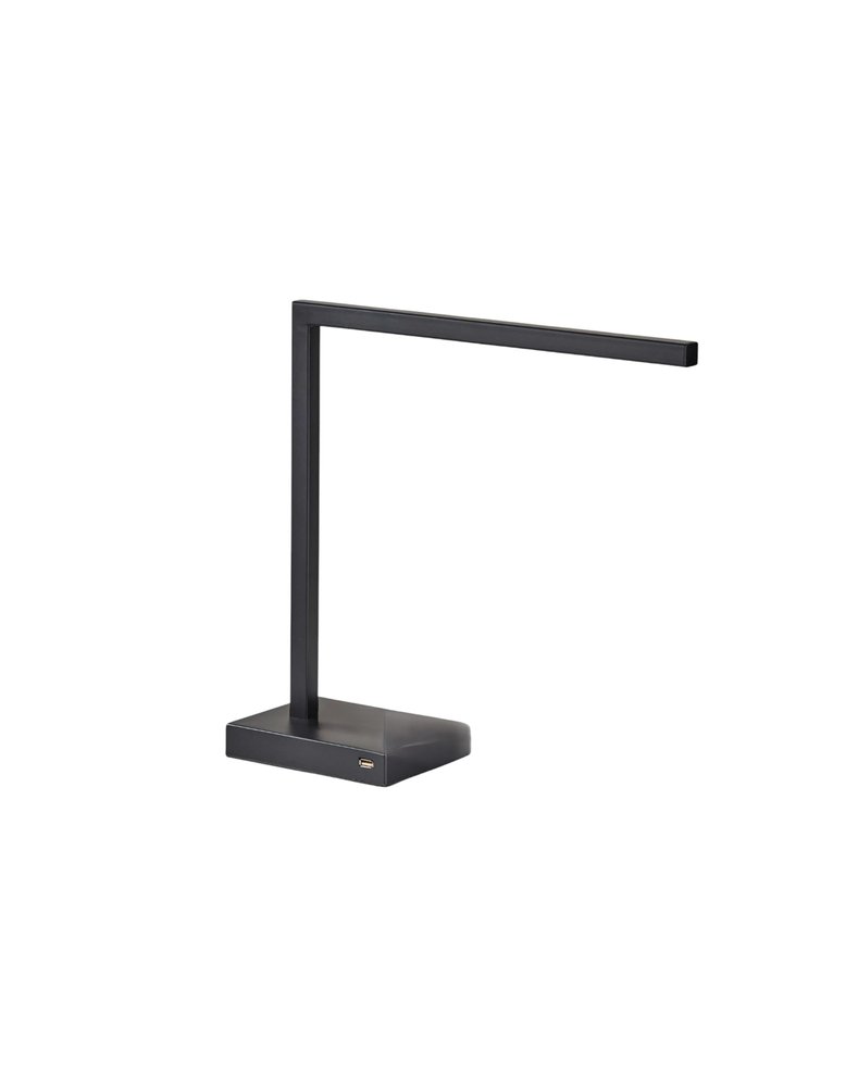 Slender Bar Black Metal Led Charging Desk Light  Warm Home View