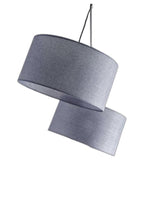 91" Silver Three Light Tree Floor Lamp With Gray Linen Drum Shade  Warm Home View