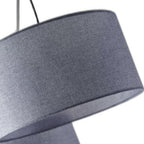 91" Silver Three Light Tree Floor Lamp With Gray Linen Drum Shade  Warm Home View