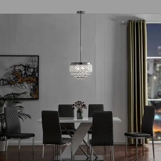 Cinderella Crystal Round Chandelier Pendant  Warm Home View