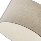 83" Silver Arc Floor Lamp With White Linen Empire Shade  Warm Home View