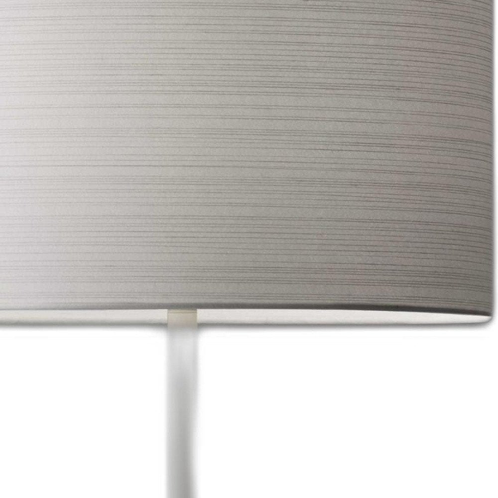 White On White Metal Table Lamp  Warm Home View