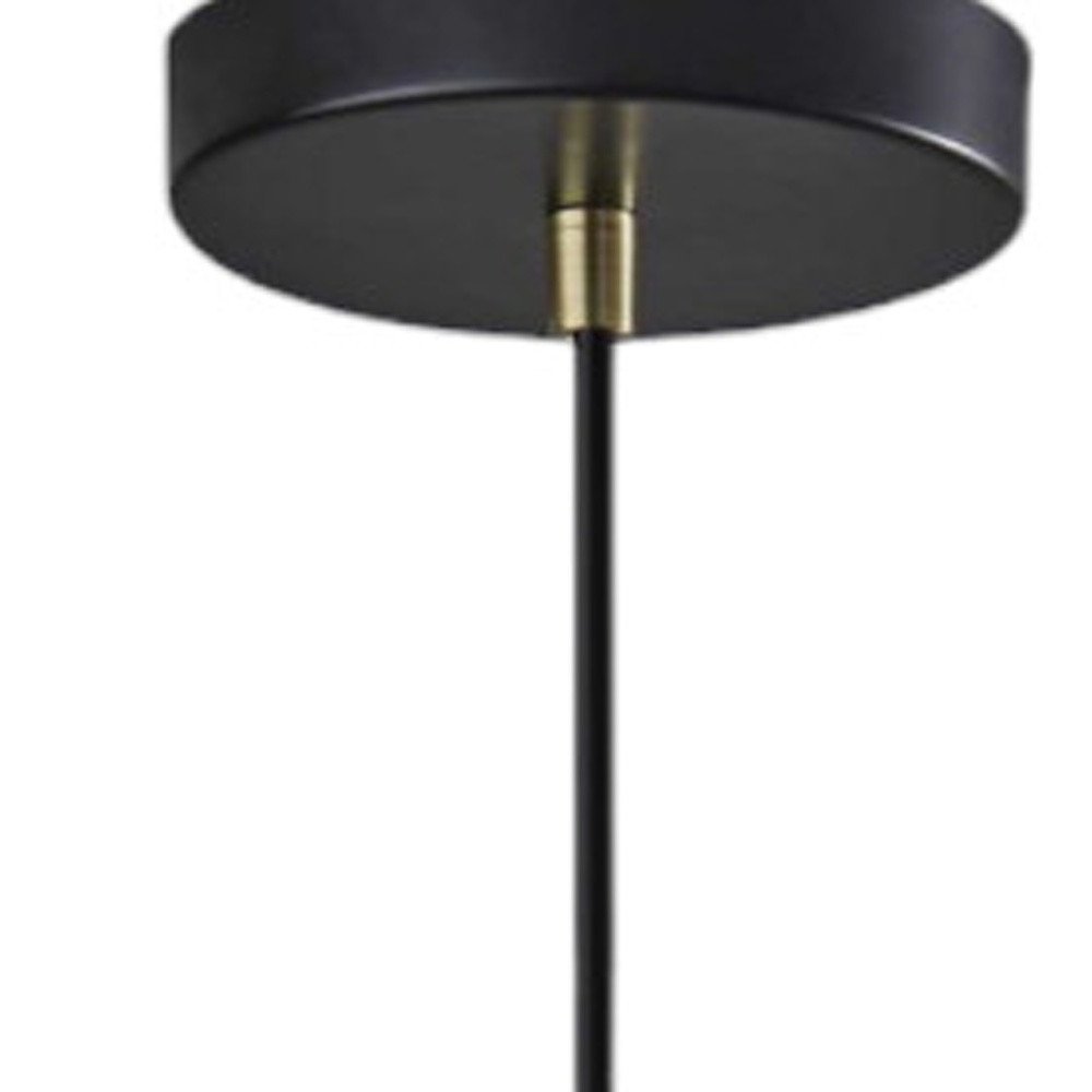Striped Glass Glow Metal Pendant  Warm Home View