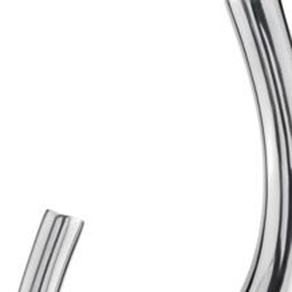 Set of Two Silver Aluminum Squiggly Vases  Warm Home View