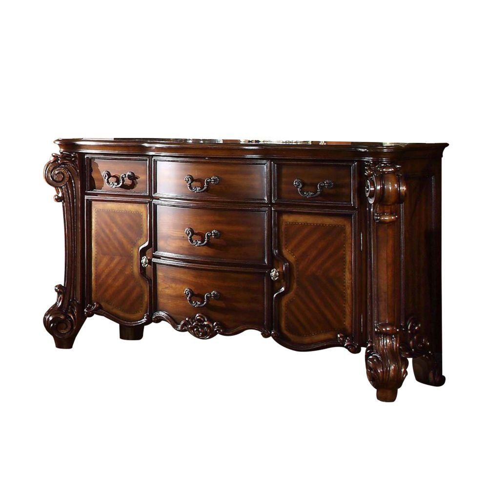 71" Solid Wood Five Drawer Dresser  Warm Home View