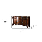 71" Solid Wood Five Drawer Dresser  Warm Home View