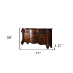 71" Solid Wood Five Drawer Dresser  Warm Home View