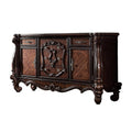70" Cherry Oak Solid Wood Five Drawer Combo Dresser  Warm Home View