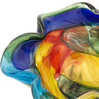 9" Rainbow Multi Colored Art Glass Centerpiece Bowl  Warm Home View