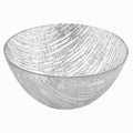 9" Clear And Silver Lead Free Crystal Round Serving Bowl  Warm Home View