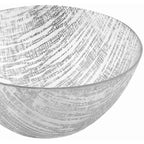 9" Clear And Silver Lead Free Crystal Round Serving Bowl  Warm Home View