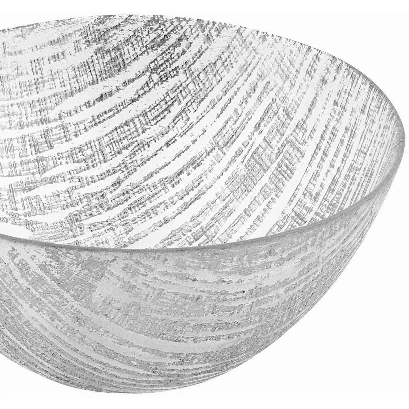 9" Clear And Silver Lead Free Crystal Round Serving Bowl  Warm Home View