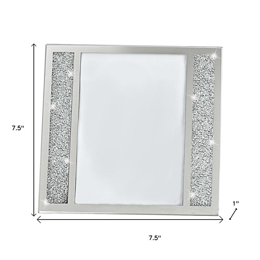 5" x 7" Silver Crystal Tabletop Picture Frame  Warm Home View