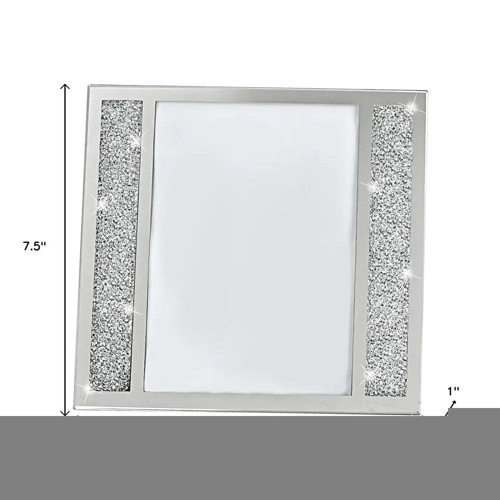 5" x 7" Silver Crystal Tabletop Picture Frame  Warm Home View