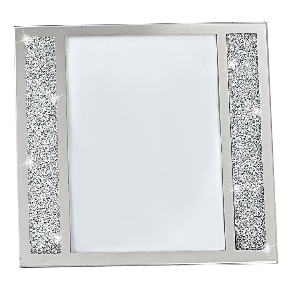5" x 7" Silver Crystal Tabletop Picture Frame  Warm Home View