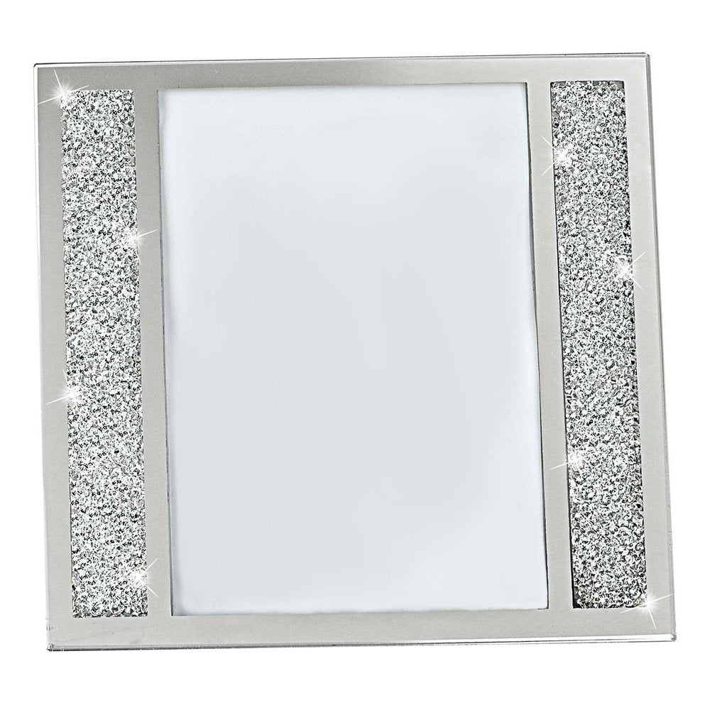 5" x 7" Silver Crystal Tabletop Picture Frame  Warm Home View