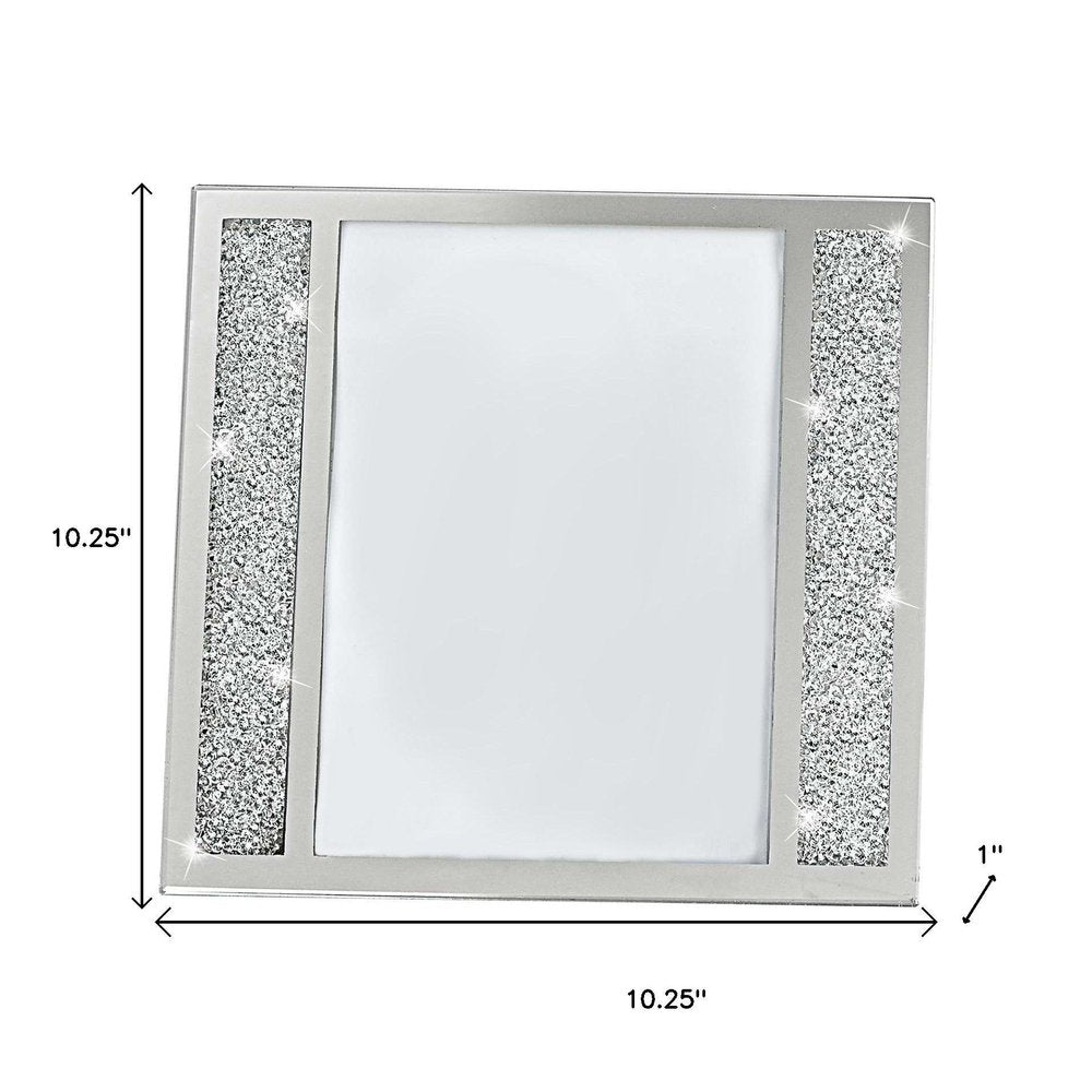 5" x 7" Silver Crystal Tabletop Picture Frame  Warm Home View