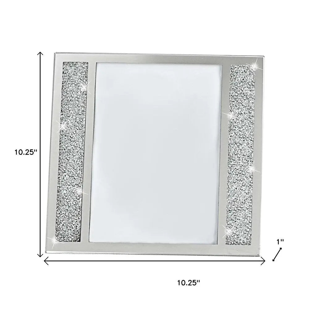 5" x 7" Silver Crystal Tabletop Picture Frame  Warm Home View