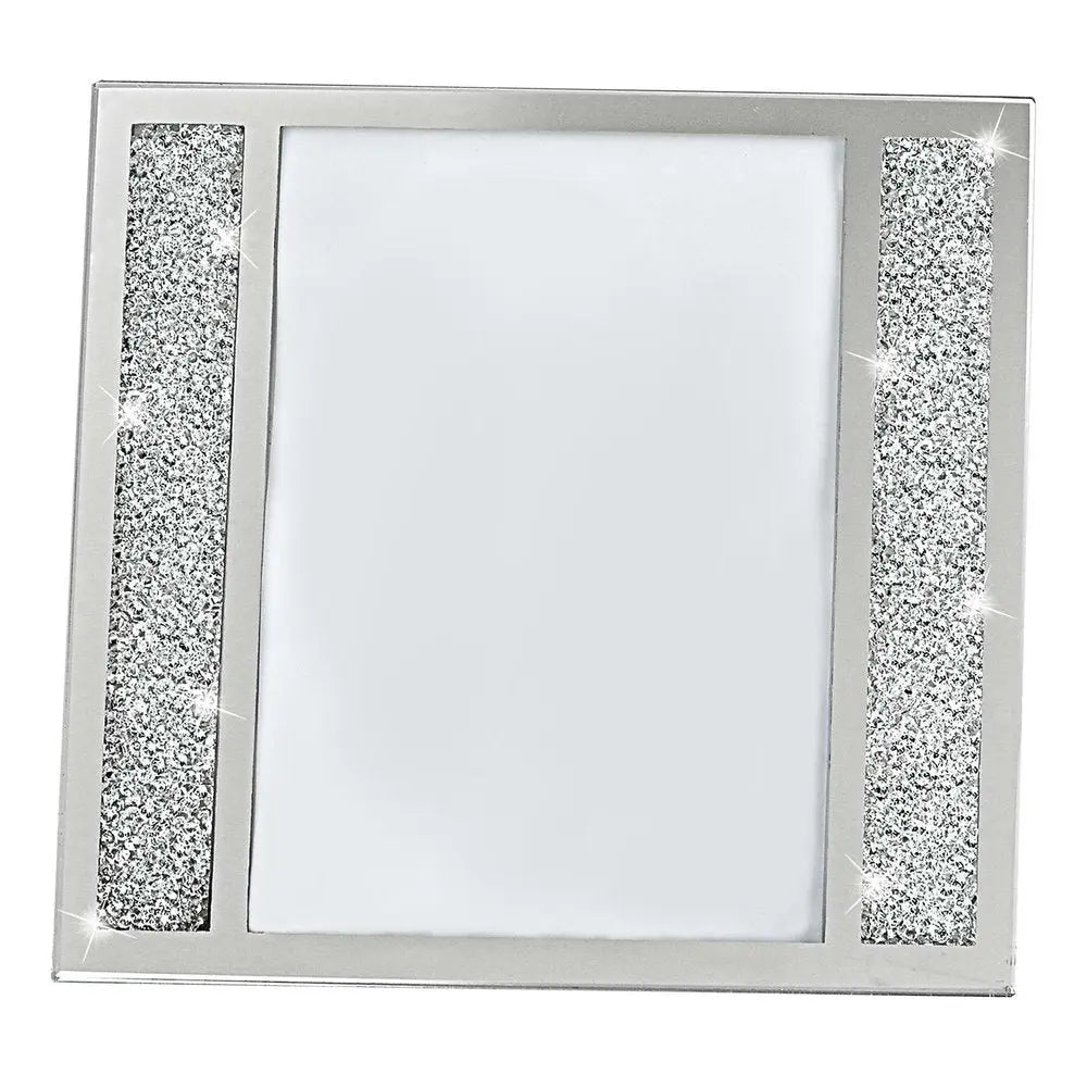 5" x 7" Silver Crystal Tabletop Picture Frame  Warm Home View